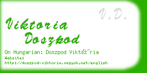 viktoria doszpod business card